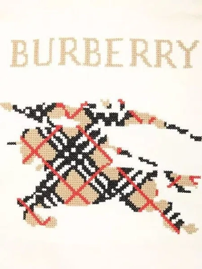 Burberry Crewneck Cotton Sweatshirt With Cross Stitch Ekd