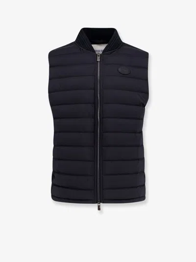 Burberry Jacket Sleeveless Padded Ribbed Collar In Black