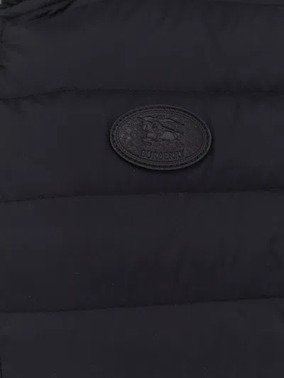 Burberry Jacket Sleeveless Padded Ribbed Collar In Black