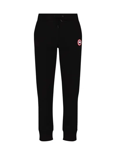 Canada Goose Muskoka Logo Detail Cotton Track-pants In Black