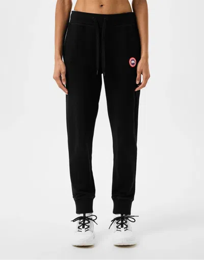 Canada Goose Muskoka Logo Detail Cotton Track-pants In Black