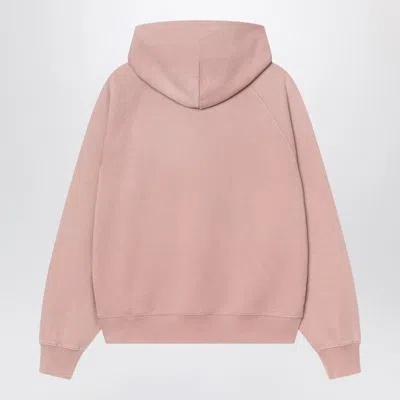 Carhartt Wip Hooded Hudson Sweatshirt In Daphne Colour In Pink