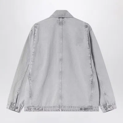 Carhartt Wip Button-up Organic Cotton Jacket In Gray
