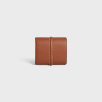 Celine Women Small Trifold Leather Wallet In Brown