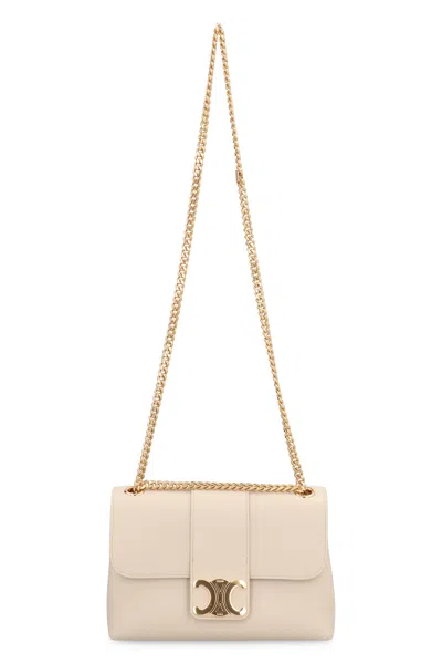 Celine Victoire  Media Leather Crossbody Bag