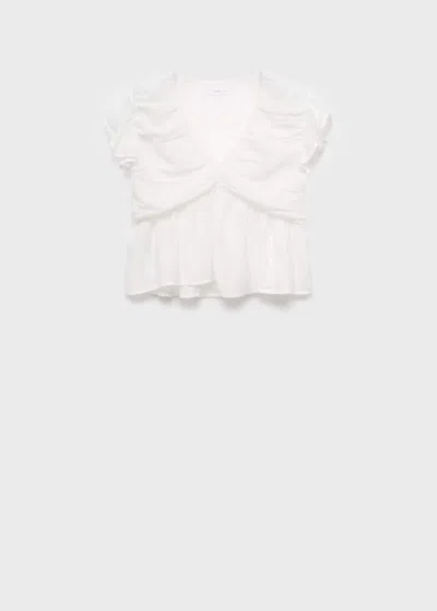 Mango Teen Blouse Off White