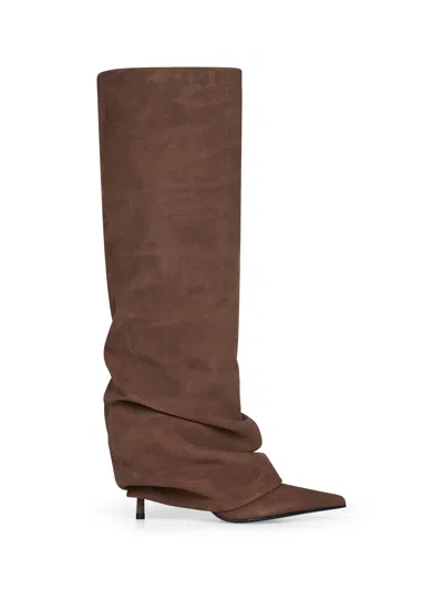 Le Silla Wall Grey Suede Andy 80 Mm Boots