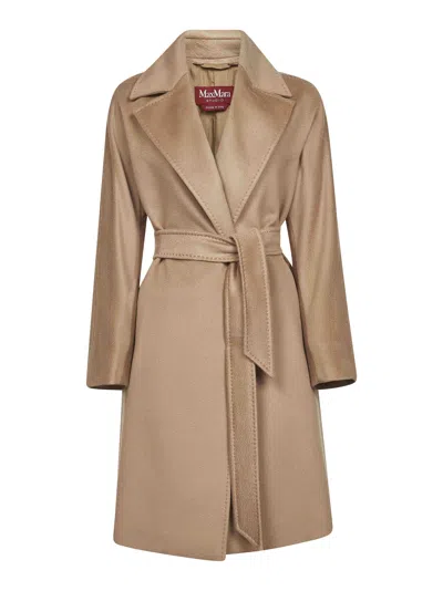 Max Mara Camel Broadcloth Dravenna Robe Coat