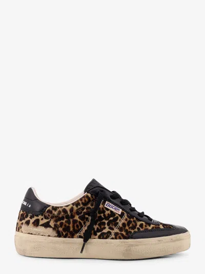 Golden Goose Soul Star Sneakers In Leopard-print Pony Skin With Black Nappa Leather Heel Tab And Ins In Animal Print