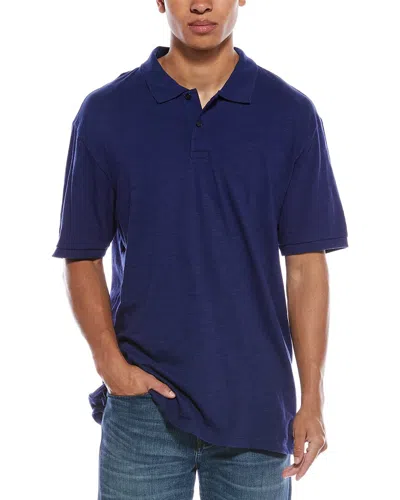 Scotch & Soda Slub Polo Shirt In Purple