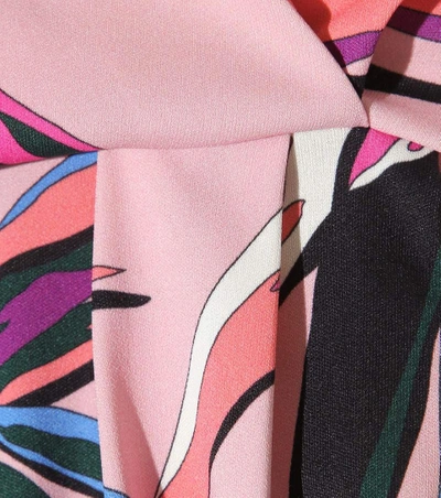 Shop Emilio Pucci Printed Silk-blend Jersey Top In Multicoloured