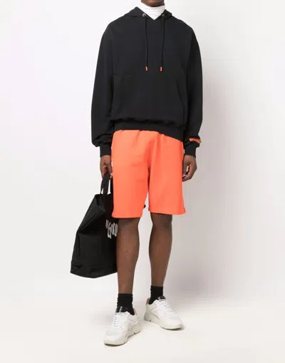 Heron Preston Logo Recycled Sweat Shorts In Orange