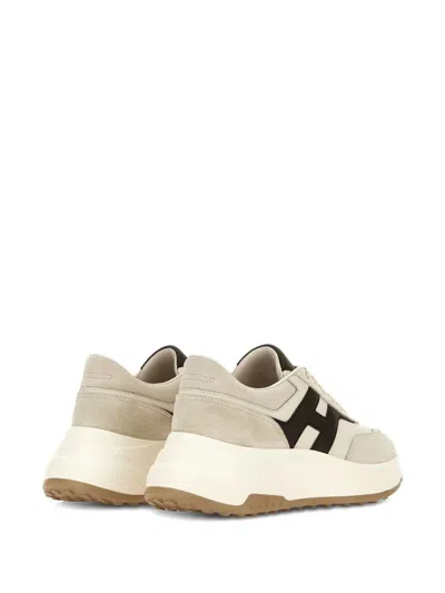 Hogan Hi-fi Suede And Nappa Leather Sneakers Shoes In Multi