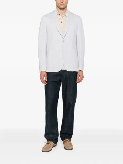 Hugo Boss Polyester Jacket In Gray