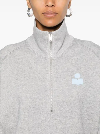 Isabel Marant Étoile Isabel Marant Etoile Ross Half Zip Sweatshirt In Gray