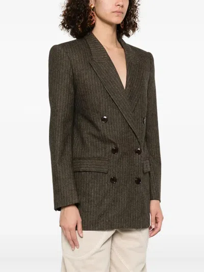 Isabel Marant Long Sleeve Blazer In Gray