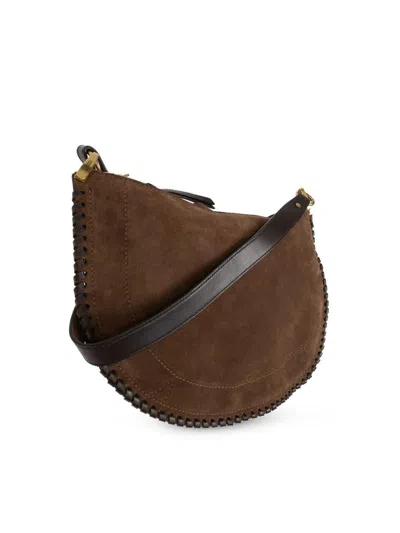Isabel Marant Olive Green Suede Oskan Shoulder Bag
