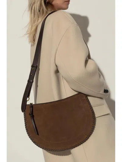 Isabel Marant Olive Green Suede Oskan Shoulder Bag