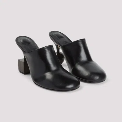 Jacquemus Black Mule With Geometric Heel
