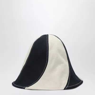 Jacquemus Bob Hat Gelato In Navy And White Canvas