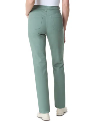 Gloria Vanderbilt Petite Amanda Straight-leg Jeans In Green