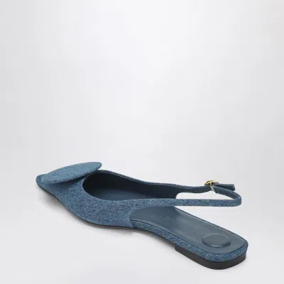 Jacquemus Ballerina Slingback Duelo Plates In Denim