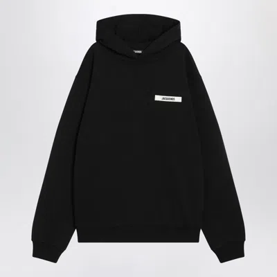 Jacquemus Gros-grain Hoodie In Black