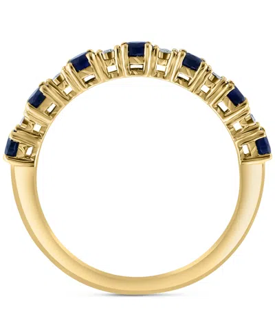 Effy Collection Effy Sapphire (1/2 Ct. T.w.) & Diamond Accent Stack Ring In Gold-plated Sterling Silver (also Availa