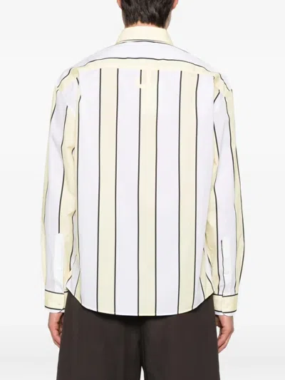 Jacquemus Simon Shirt Buttoned Cuffs Striped Pattern In White