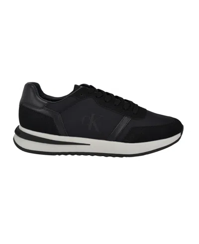 Calvin Klein Men's Picio Mesh Running Sneakers In Black