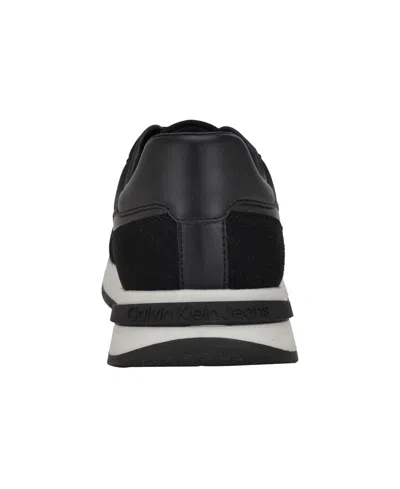 Calvin Klein Men's Picio Mesh Running Sneakers In Black
