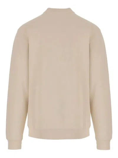 Jacquemus Men The Gros Grain Crewneck Sweatshirt With Logo Plaque In Neutral