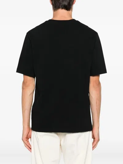 Jacquemus Black Crewneck T-shirt With Logo Detail In Black