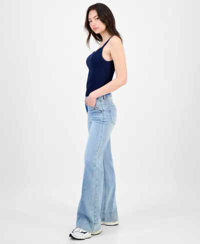 Dollhouse Juniors' Button-pocket Flare Jeans