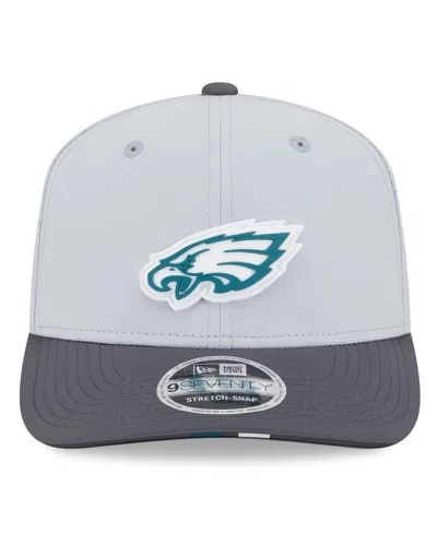 New Era Men's Gray/graphite Philadelphia Eagles 2025 Nfl Training Camp 9seventy Adjustable Hat