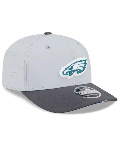 New Era Men's Gray/graphite Philadelphia Eagles 2025 Nfl Training Camp 9seventy Adjustable Hat
