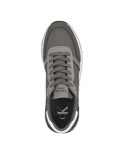 Calvin Klein Men's Men's Picio Monogram Logo Sneaker In Gray