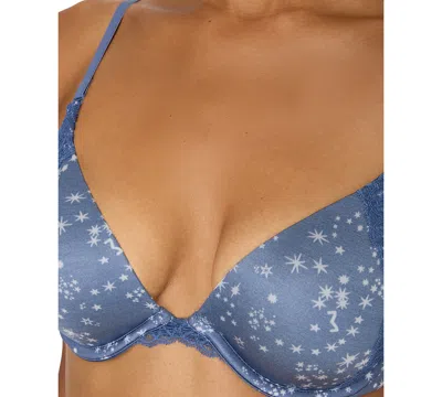 Maidenform Natural Boost Add-a-size Shaping Underwire Bra 9428 In Blue
