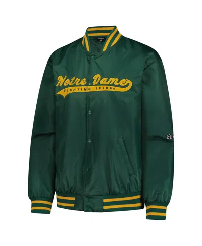 Hype And Vice Women's Green Notre Dame Fighting Irish A-game Varsity Full-snap Jacket In Green