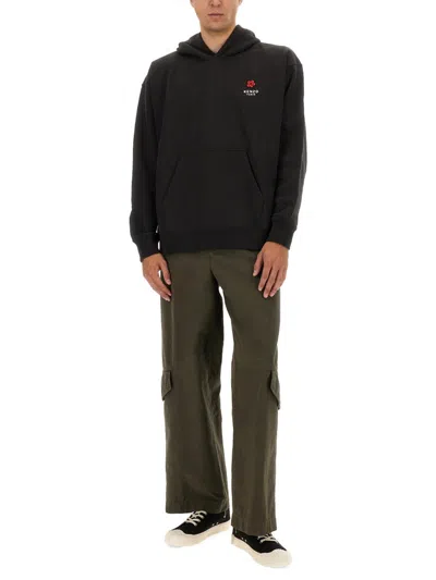 Kenzo Hoodie Boke Flower In Black
