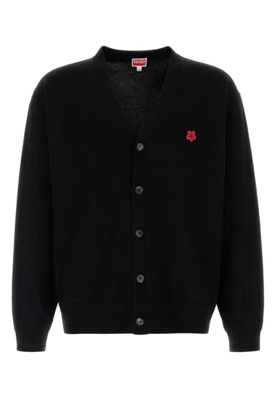Kenzo V-neckline Cuffs And Hem In Ribbing