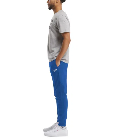 Reebok Men's Soft Fleece Drawstring Joggers In Blue