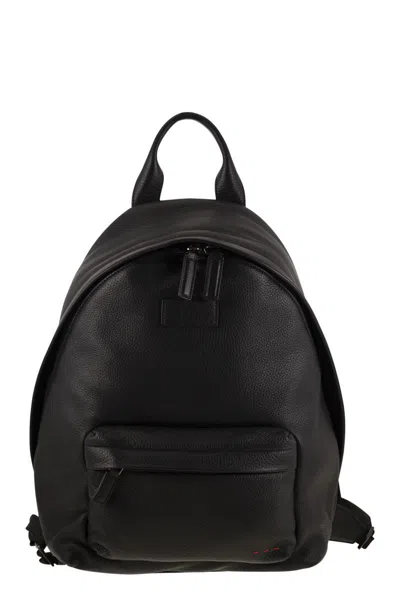 Kiton Deerskin Backpack In Black