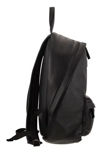 Kiton Deerskin Backpack In Black