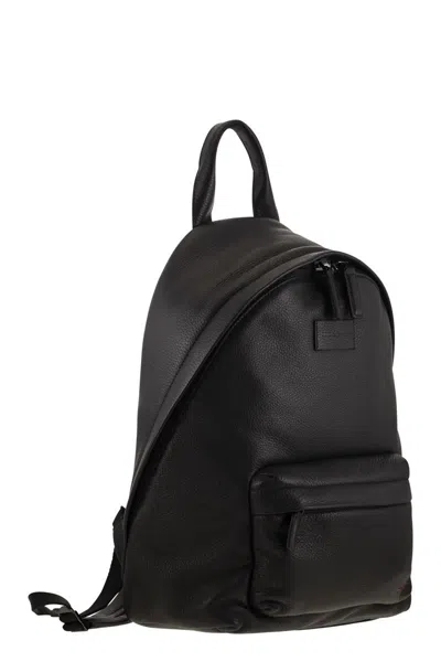 Kiton Deerskin Backpack In Black