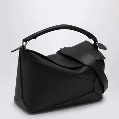 Loewe Medium Puzzle Edge Top Handle Bag In Black