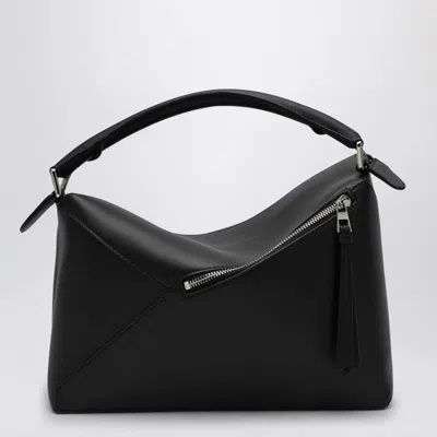 Loewe Medium Puzzle Edge Top Handle Bag In Black