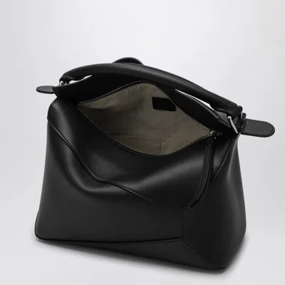 Loewe Medium Puzzle Edge Top Handle Bag In Black