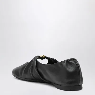 Loewe Women Pebble Ballerina In Nappa Leather In Black