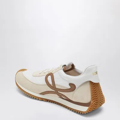Loewe Flow Runner Leather-trimmed Shell And Suede Sneakers In White
